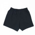 Black running shorts with an elastic waistband and a plain design. The shorts have a smooth finish and no visible logos.