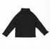A black softshell jacket featuring a zip front and two zippered pockets, with a high collar and no visible branding.
