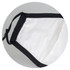 A Luxe Face Mask in black and white, featuring adjustable ear loops and a soft inner lining.