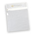 A translucent white mesh laundry bag with a zip closure and a logo at the top.