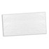 A full-colour white beach towel with a textured surface and an embedded logo or branding feature.