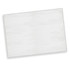 A full-colour tea towel featuring a plain white design with a bordered edge. It has a branding logo.