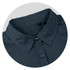 A button-up shirt in dark grey with a classic collar and buttons, featuring a logo.