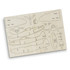 A wooden model kit featuring laser-cut parts for assembling a Spitfire aircraft, showcasing light wood colour.