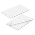 A white notepad featuring lined pages, measuring 90mm x 160mm, with a branding logo visible.