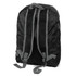 A black Origami Foldable Backpack featuring padded, mesh shoulder straps and a streamlined design. It has a logo.