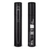 A sleek black metal pen in a matching display tube, featuring a logo on the side.