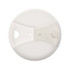 A coffee cup lid designed for a reusable coffee cup, featuring a flip-top opening and two air vents for sipping.