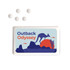 A rectangular container of sugar-free breath mints featuring a kangaroo design, accompanied by several mints.