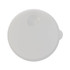 A coffee cup lid in white, featuring a small opening and a secure locking mechanism.