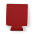 A drink bottle cooler in a solid red color, designed to fit snugly around standard beverage cans or bottles.