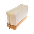 A cork utility case featuring a zippered closure and a canvas top with a natural cork base.