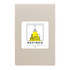 A pack of sticky notes in a light beige cover with a colorful logo featuring a lamp and furniture.