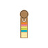 A circular bookmark and noteflag ruler in brown, featuring colorful sticky notes in pink, orange, yellow, green, and blue.