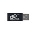 A USB data blocker designed for data protection, featuring the label "dp DATA PROTECTION."