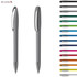 A grey plastic pen with a sleek design and a silver clip, alongside a range of coloured pen options.