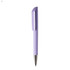 A plastic pen in a light purple shade with a sleek design and chrome tip. Features a logo on the barrel.