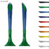 Two plastic pens in green and blue, with a sleek design, accompanied by various other colourful pen options.