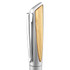A metal pen featuring a sleek silver body with a bamboo accent and a clip for easy attachment.