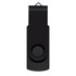 A Helix 16GB Flash Drive in a sleek black design, featuring a swivel mechanism and a loop for easy attachment.