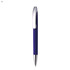 A purple metal pen with a silver clip and tip, featuring a sleek design and a branding logo.
