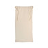 A drawstring pouch designed for storing or carrying items, featuring a soft fabric material in a neutral color.