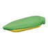 A green and yellow stress corn toy, resembling a corn cob, with a smooth, squishy surface.