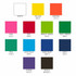 A colour chart featuring squares of various shades, including white, yellow, orange, pink, red, and more.