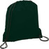 A black drawstring sportspack with matching cord, featuring a simple design and a logo.