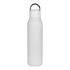 A drink bottle made of copper with a metal loop, featuring a sleek white finish and a capacity of 600ml.