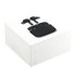 A box containing black true wireless earbuds with an auto-pair feature and active noise cancellation.