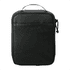 A black RPET headphone and tech case with a mesh pocket and a carrying handle. It includes a zipper closure.