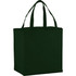 A dark green non-woven shopper tote bag with two handles and a sturdy design. It includes a logo.