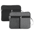 A multi-purpose travel bag in black and grey, with multiple zippered pockets and a stylish design.