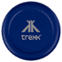 A drink holder in vibrant blue featuring a logo in a lighter colour, designed for keeping beverages cold.