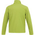 A soft shell jacket in vibrant lime green, featuring a high collar and a smooth back design.