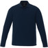 A long sleeve navy polo shirt for men, featuring a collar and a logo on the chest.