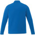 A long-sleeve polo shirt in bright blue, featuring a collar and a logo.
