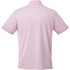 A light pink men's polo shirt featuring a collar and short sleeves, with a logo on the front.