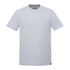 A light grey short sleeve tee for men, featuring a simple design and a logo on the hem. 