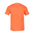 An orange short sleeve men's t-shirt with a plain back and a logo on the label area.