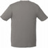 A grey short sleeve tech tee for men, featuring a simple design and a logo on the fabric.