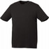 A black short sleeve tech tee for men with a simple design and a small logo on the front.