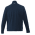 A navy Okapi knit jacket for men, featuring a high collar and long sleeves. Includes a logo on the back.