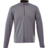 A grey quarter zip track jacket for men featuring long sleeves and a stylish collar. Branding is present.