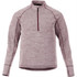 A maroon knitted half zip jumper for men, featuring long sleeves and a branded design.