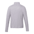A light purple quarter zip jacket for men with long sleeves and a back view. It features a logo.