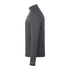 A grey quarter zip jacket for men with long sleeves and a stand-up collar, featuring a logo.