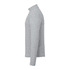 A grey quarter-zip jacket for men with long sleeves, featuring a sleek design and a logo on the chest.