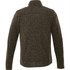 A dark green, textured men's jacket featuring a high collar and an integrated logo. Back view displayed.